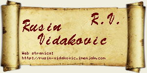 Rusin Vidaković vizit kartica
